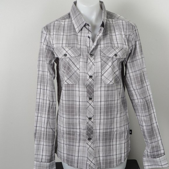 NWT moisture wicking Woods Men's Dawson Plaid Long Sleeve Shirt-S - Picture 1 of 4